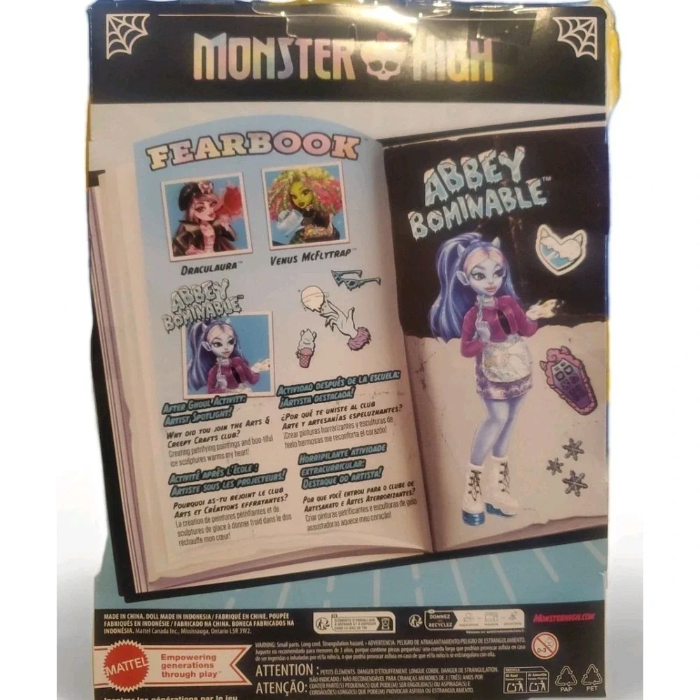 Monster High‎ Abbey Bominable Fearbook Doll Exclusive COMPLETE New